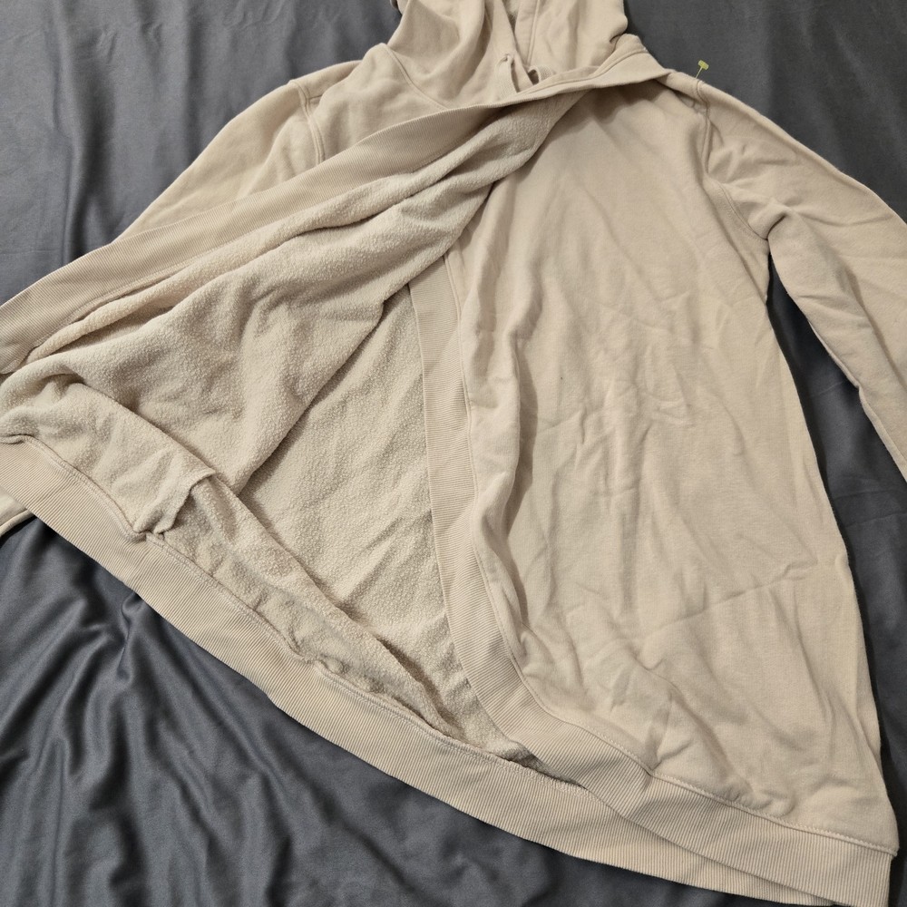Old Navy Maternity Nursing Hoodie Womens Small Beige Cross Front Pullover - Picture 2 of 4